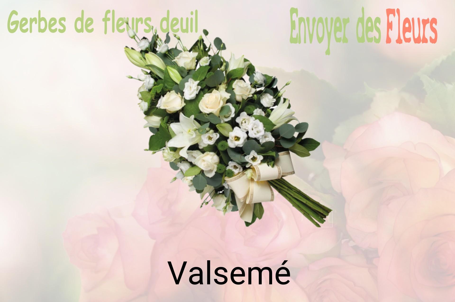 Gerbe de fleurs de deuil livrée à Valsemé
